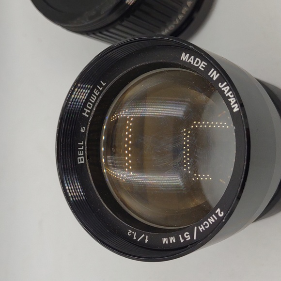 Vintage bell & Howell lot projection projector lens 2" f1.2 filmovara attachment - Picture 2 of 8